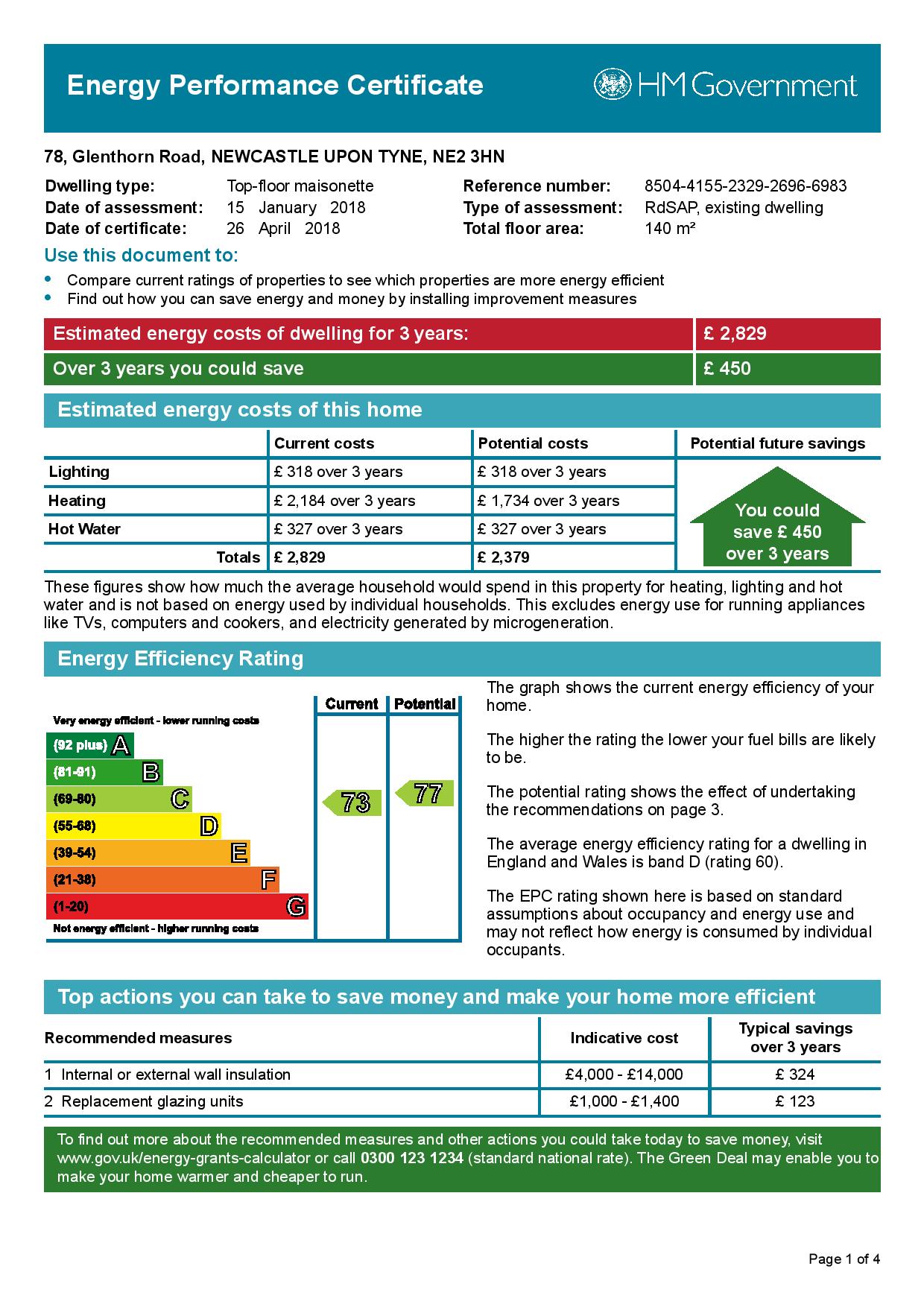 78 glenthorne road epc page 001