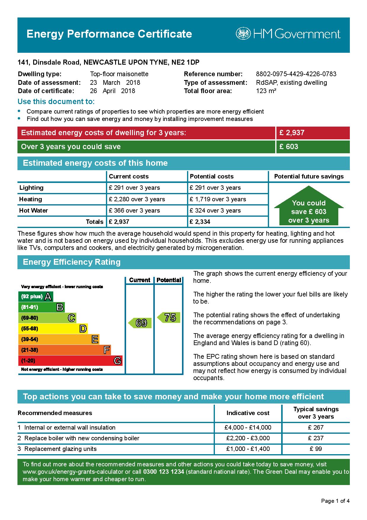 141 dinsdale road epc page 001